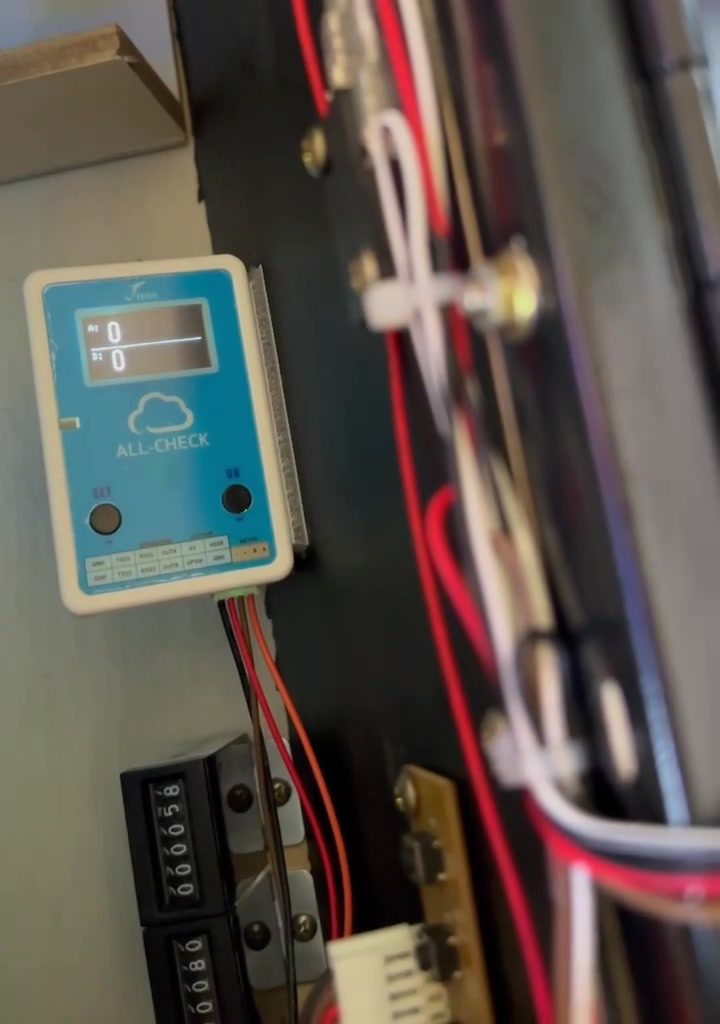 ALL-CHECK Counter installed and powered on